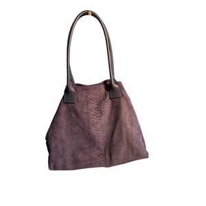 Italian suede shopper bag